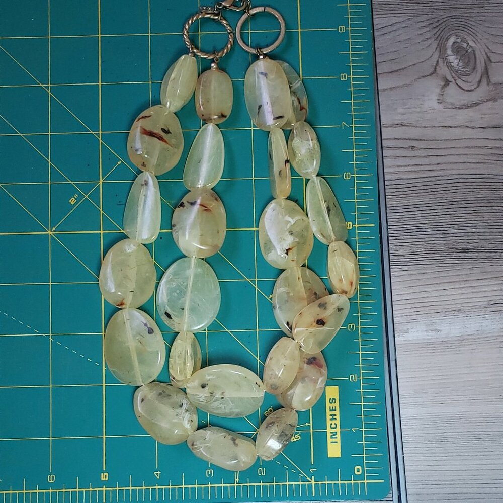 Necklace. Large beads. Double strand.